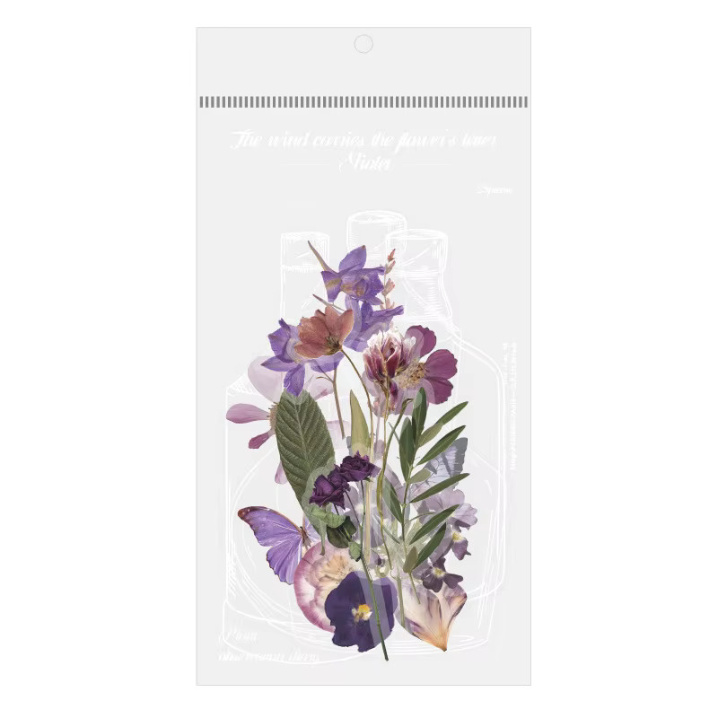 25 Blatt Vintage Pflanzen und Blumen Aufkleber mit Retro-Blumenmuster in Multicolour zum Basteln - Bild 2