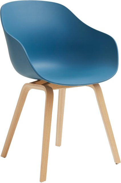 HAY About A Chair AAC 222 mit Armlehnen in Blau und Eiche matt - Bild 1
