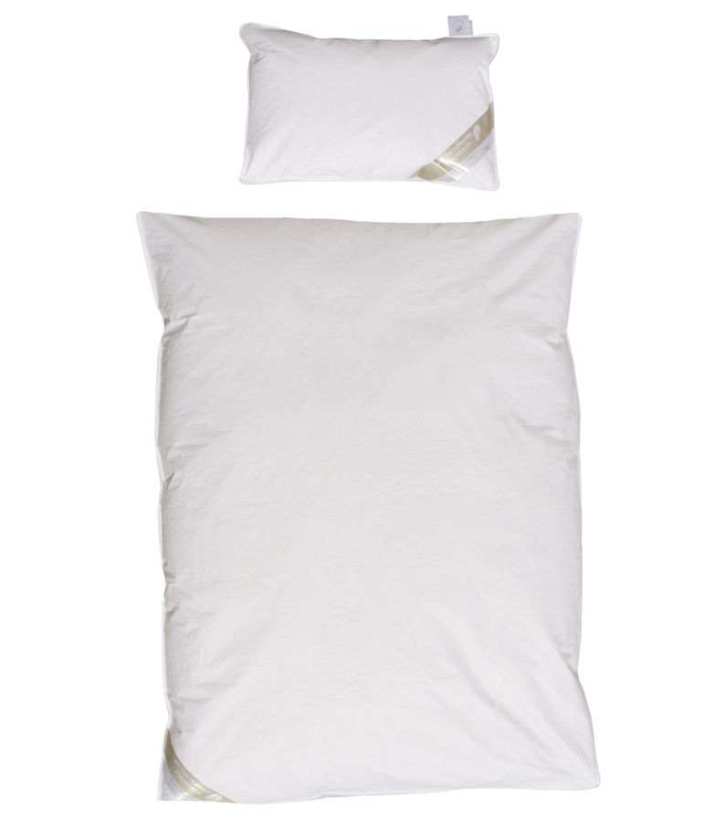Frankenstolz Winter Set für Baby und Kinder aus 100% Daunen, Weiß, Bettdecke 100 x 135 cm und Kissen 40 x 60 cm - Bild 1