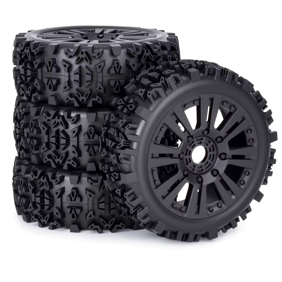 MALOM RC Off-Road Buggy Räder Reifen, 4-teiliges Set, 17mm Sechskant - Bild 6