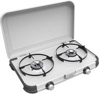 Campingaz Camping Kitchen 2 DE Gaskocher aus emailliertem Stahl in Grau - Bild 1