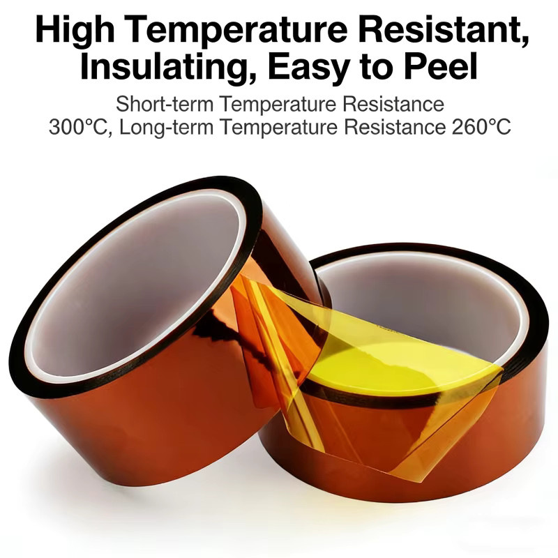 Kapton-Klebeband Polyimid-Klebeband elektrisch isolierend und hitzebeständig für die Leiterplattenisolierung, Länge: 33 m, Breite: 3–50 mm - Bild 3