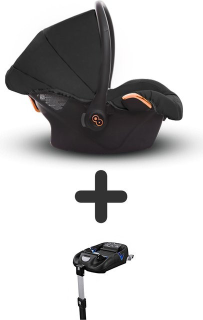 TPFLiving Babyschale Ultra Stoff Schwarz Roségold mit Isofix - Bild 1