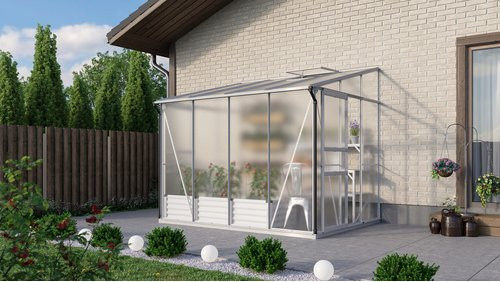 VITAVIA Gewächshaus Osiris aus Aluminium und Kunststoff in Silber, 5,2 m² - Bild 1