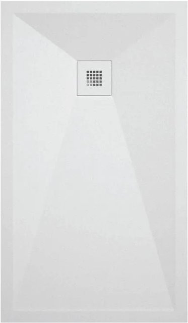 Mirlo Duschwanne Onda aus Mineralguss, quadratisch, Weiß, B/T: 70 x 70 cm, Höhe: 3 cm - Bild 1