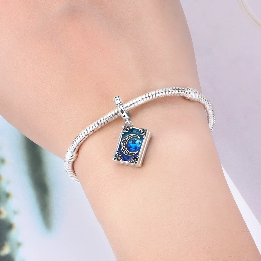 Orstarry Anhänger Armband Charm, 925 Silber, Perle, Unisex - Bild 2