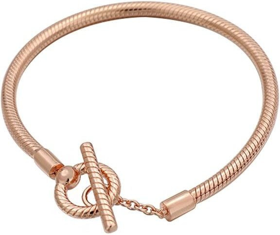 Silberarmband Schlangenkette, 19 cm, Damen, beige - Bild 1
