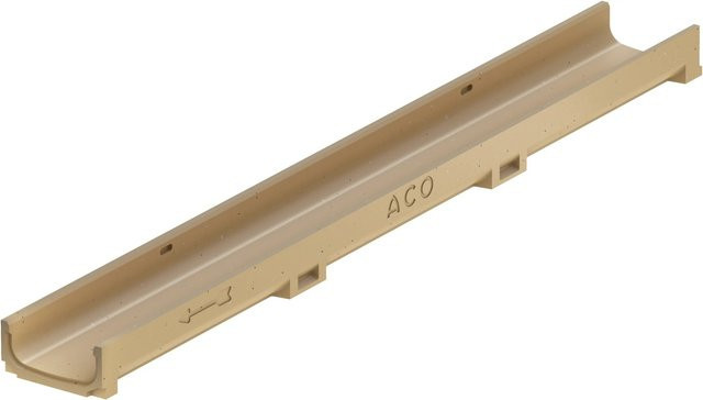 ACO Self Euroline 60 Flachrinne ohne Rost in Beige, Länge: 1 m - Bild 1