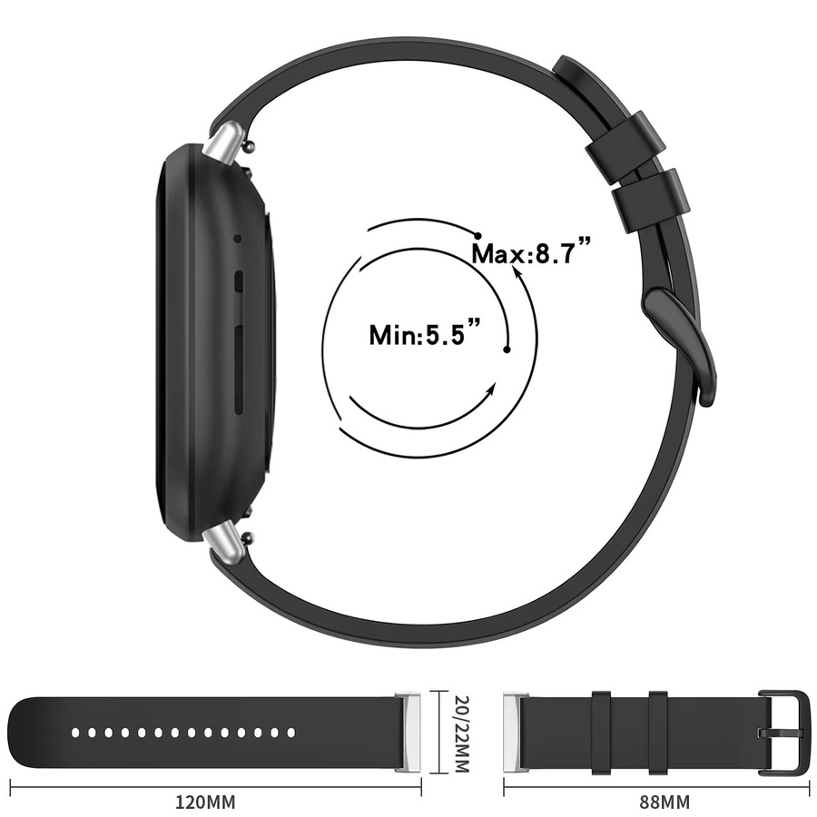 Fitbit Uhrenarmband Silikon, Schwarz, Unisex - Bild 6