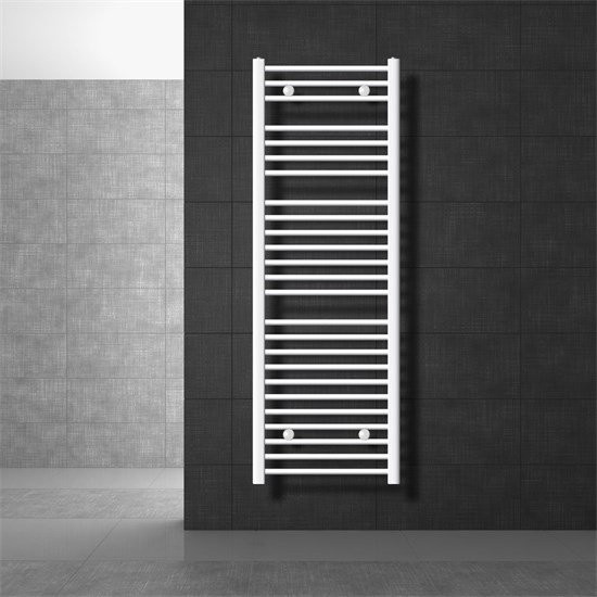 Elektrischer Badheizkörper LuxeBath Weiß Gebogen mit Heizstab 1200W und Digitalanzeige, B: 50 cm, H: 150 cm - Bild 1