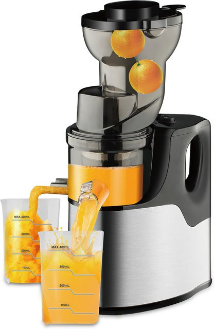 Aiorber Slow Juicer Kaltentsafter für Obst und Gemüse, 150W Profi-Entsafter mit 75mm Einfüllschacht, BPA-frei, Schwarz - Bild 1