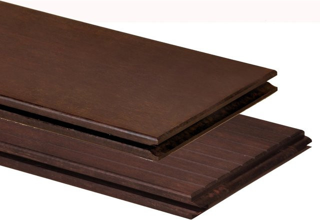 GartenLand Bambus Terrassendiele Thermo-Geölt Massivprofil in Braun B: 2 cm, T: 13,7 cm, H: 185 cm - Bild 1