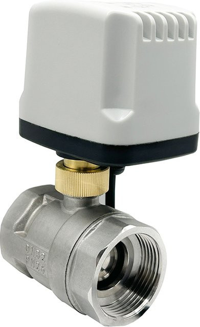 Motorisiertes Edelstahl Kugelhahn-Ventil normal geschlossen mit Schnellöffnung in Edelstahl gebürstet für 1/2 Zoll, 3/4 Zoll oder 1 Zoll - Bild 1