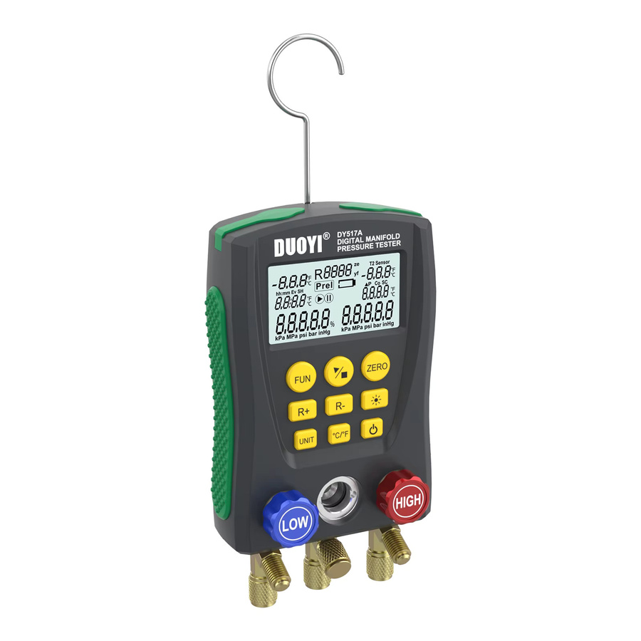DUOYI Digitales Vakuum-Druckmanometer-Tester-Kit DY517A für HVAC-Systeme und Klimaanlagen in Schwarz - Bild 3