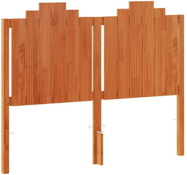vidaXL Kopfteil aus Massivholz Kiefer in Wachsbraun, Breite: 135 cm, Höhe: 110 cm, Tiefe: 8,5 cm - Bild 1