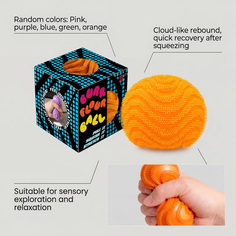 Schylling Fuzz Ball, Weicher Flauschiger Stressball, Quetschspielzeug - Bild 4