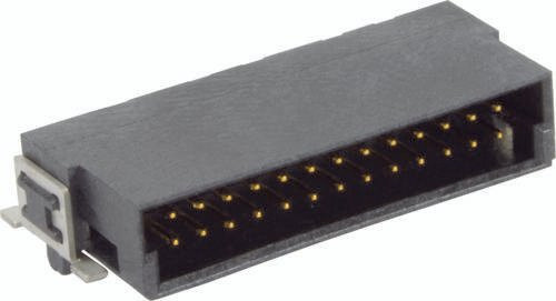 HARTING Messerleiste aus Kunststoff, Schwarz, 2 Reihen, 1 Stück - Bild 1