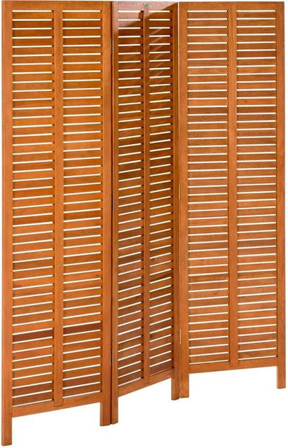 Merxx Paravent aus Eukalyptusholz in Beige und Braun, Höhe: 170 cm, Breite: 151 cm, Tiefe: 2 cm - Bild 1