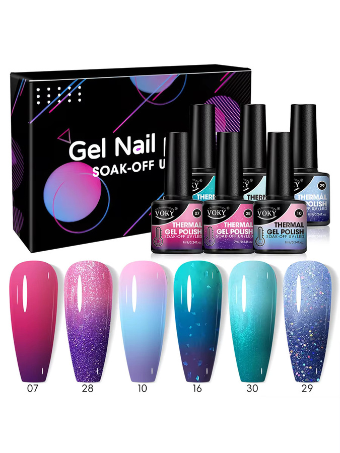 VOKY Nagelkleberset, 6-teilig, temperaturverändernd, UV/LED-Härtung, Kinder - Bild 5