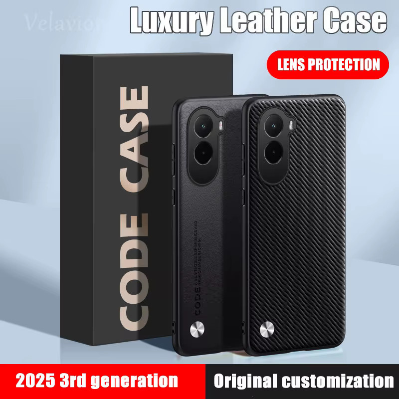 Luxus PU Leder Schutzhülle für Xiaomi Poco M7 5G, Poco M7 Pro 5G und M6 Pro, Stoßfeste Silikon Rückseite, Farben: Weiß oder Schwarz - Bild 1