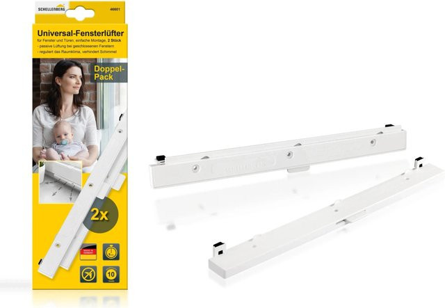 Schellenberg Universal-Fensterlüfter Starterset aus Kunststoff in Weiß - Bild 1