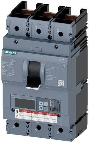 Siemens 3VA6440-8KL31-2AA0 Leistungsschalter in Grau mit einem Einstellbereich von 160 - 400A und einer maximalen Schaltspannung von 600 V/AC - Bild 1