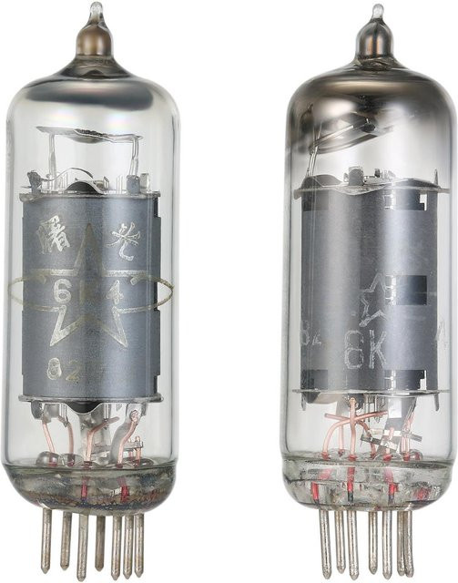TOMTOP JMS 2er-Set 6K4 Elektronische Röhrenventile als Ersatz für 6AK5, 6AK5W, 6Zh1P, 6J1, 6J1P und EF95 in transparent - Bild 1