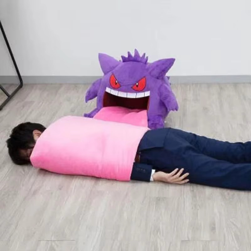 Aoger Pokemon Gengar 2-in-1 Plüschkissen und Decke in Lila - Bild 3