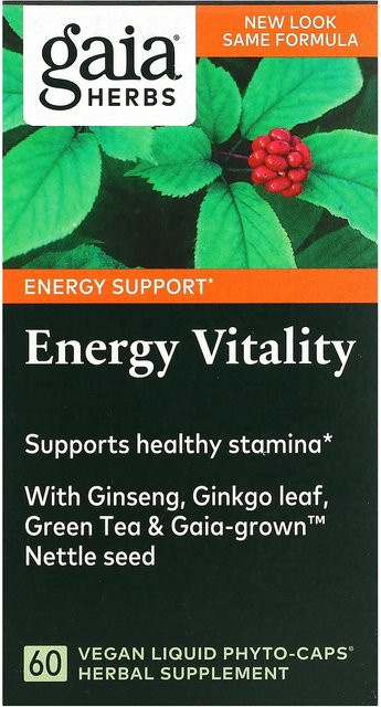 Gaia Herbs Energy Vitality Phyto-Kapseln, 60 Stück, vegan - Bild 1