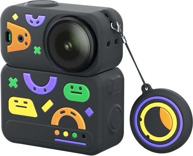 DJI Osmo Nano Silikon Schutzhülle Set mit Objektivkappe und Anti-Verlust Lanyard in Schwarz - Bild 1