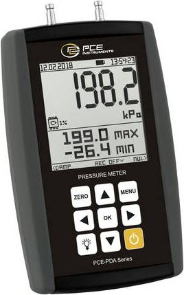 PCE Instruments Differenzdruckmanometer mit Datenlogger PCE-PDA 01L in Schwarz - Bild 1