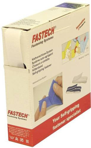 FASTECH B25-SKL01000010 Klettband zum Aufkleben mit Hotmelt-Haftteil, Farbe: Weiß, Länge: 10 m, Breite: 25 mm - Bild 1