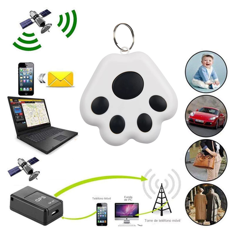 Mrgabwte Mini Fashion Smart Bluetooth GPS-Tracker in Weiß für Hunde, Haustiere, Kinder und Schlüssel - Bild 2