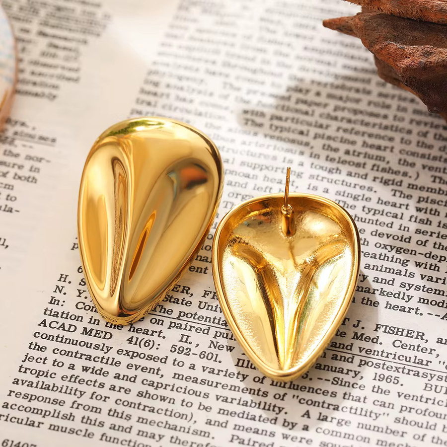 amofa Ohrringe Edelstahl, Gold, Damen, Vintage - Bild 2
