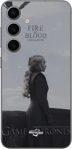 Samsung Galaxy S24 FE Maniacase Schutzhülle Game of Thrones House of the Dragon in Grau - Bild 1