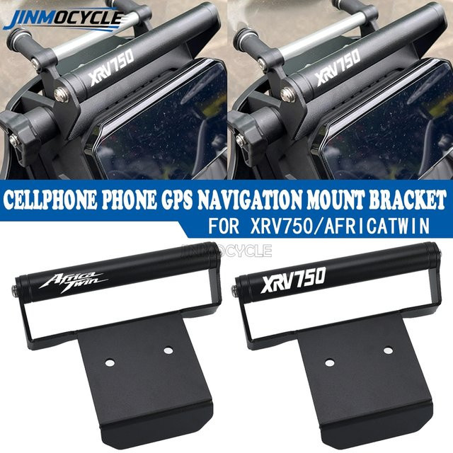 JINMOCYCLE Navigationshalterung für Honda XRV750 Africa Twin RD07 in Schwarz als Handy- und GPS-Halterung - Bild 1