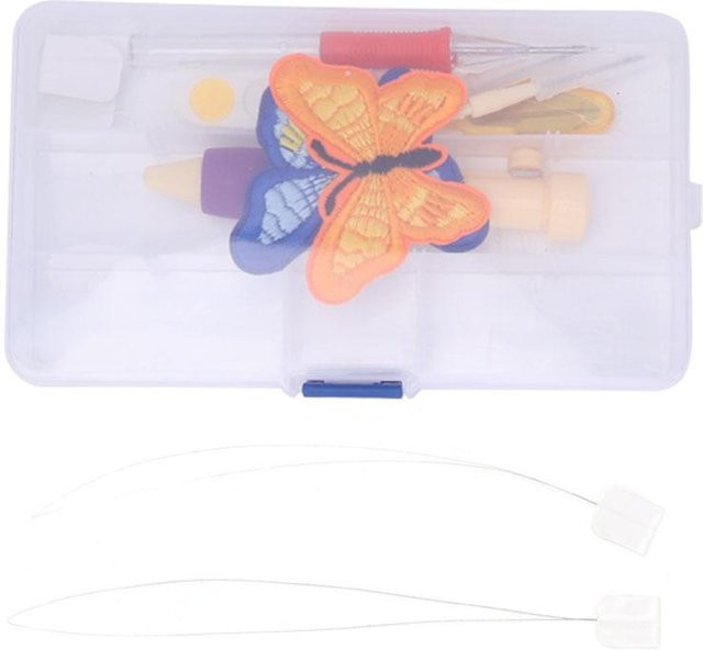 Neoglint DIY Sticknadel-Set mit 12 Stück Punch-Nadeln und Nähzubehör in Beige und Multicolour - Bild 1