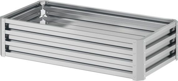 Outsunny Hochbeet aus Stahl, wetterbeständiges Pflanzbeet für Garten und Balkon, B/T/H: 120 x 60 x 30,5 cm - Bild 1