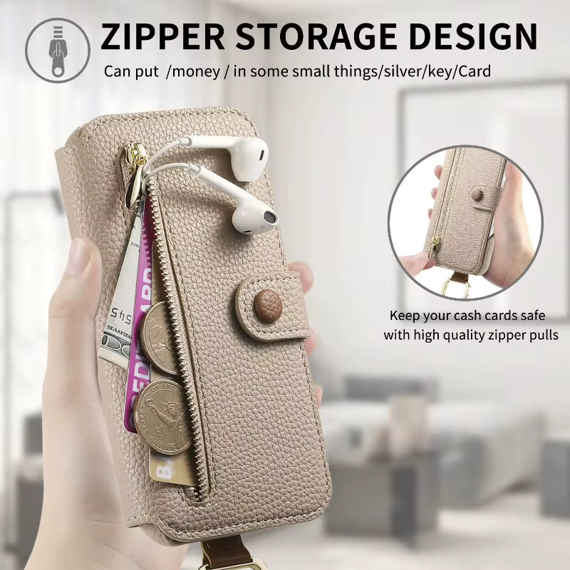 Leder Handyhülle mit Handschlaufe und Kartensteckplatz als Brieftasche für Samsung Galaxy S25 Edge S24 Ultra S23 S22 Plus S21FE A07 A17 A56 A36 A26 A16 in Grün - Bild 2