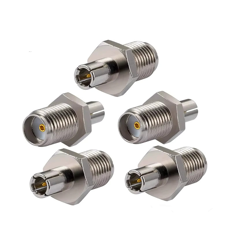 RF Koaxial Adapter SMA Buchse auf TS9 Stecker, vernickelt, Farbe: Silber - Bild 3