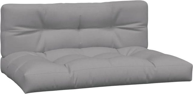 vidaXL Palettenkissen 2-teiliges Set aus Polyester in Grau, wasserabweisend und UV-beständig - Bild 1