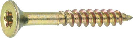 GECCO Spanplattenschrauben Torx in Gold, 1000 Stück, Durchmesser: 3,5 mm, Länge: 35 mm - Bild 1