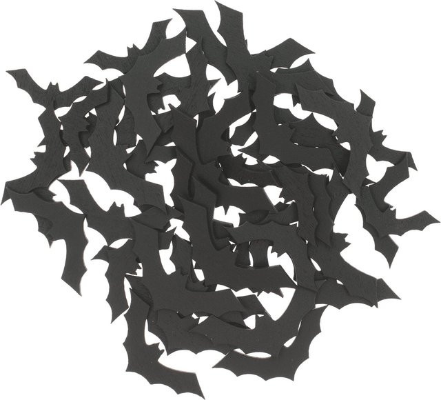 Rico Design Halloween Holzstreu Fledermaus Mix in Schwarz, 48 Stück - Bild 1