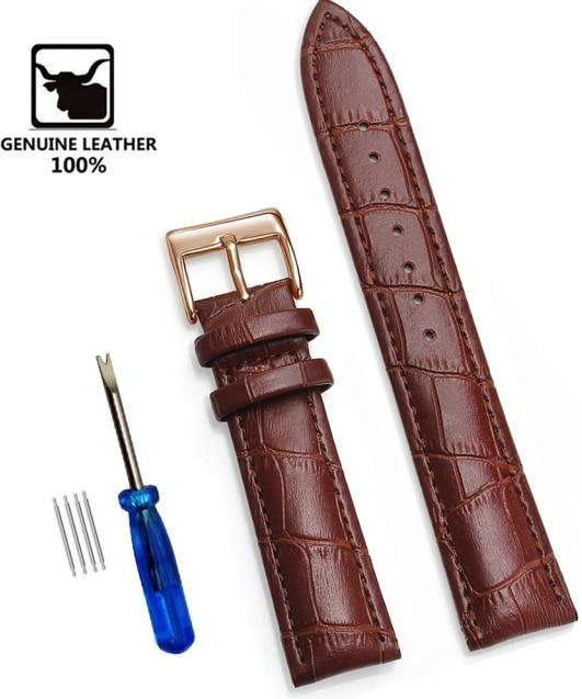 Ka Chen Muxi Uhrenarmband Leder, 14mm, grau, Herren - Bild 1