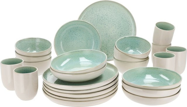 SILVERCREST Geschirrset Porto, 24-teilig, Grün