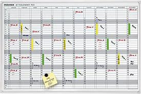 Franken JetKalender JK703 Jahreskalender mit Ablageschale, magnethaftend, Weiß/Grau, B: 90 cm, H: 60 cm - Bild 1