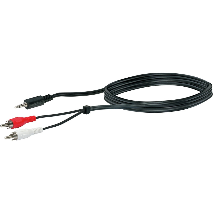 Schwaiger Audio Adapterkabel mit 3,5 mm Jack in Schwarz, Länge: 1,5 m - Bild 2
