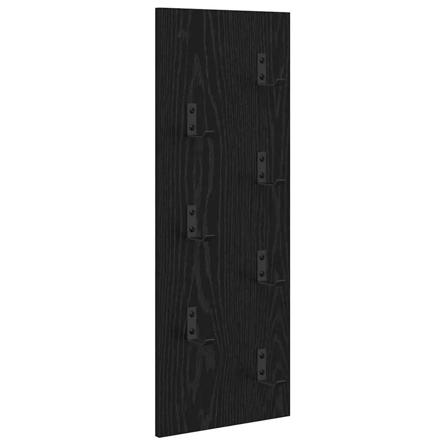 vidaXL Wandmontierter Nachttisch in Schwarz und Eichen-Optik, B/T/H: 30 x 1,5 x 80 cm - Bild 2