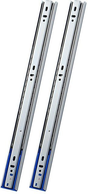 Aoresac Schubladenführungen mit Soft-Close-Funktion und Kugelgelenk aus Stahl für die Untermontage, 2 Stück, Farbe: Silber/Blau, Länge: 30,5 cm - Bild 1