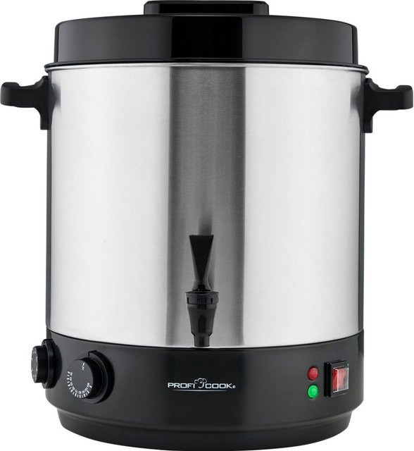 Proficook Glühwein- und Einkochautomat PC-EKA 1283 aus Edelstahl in Silber mit Zapfhahn und Timer - Bild 1